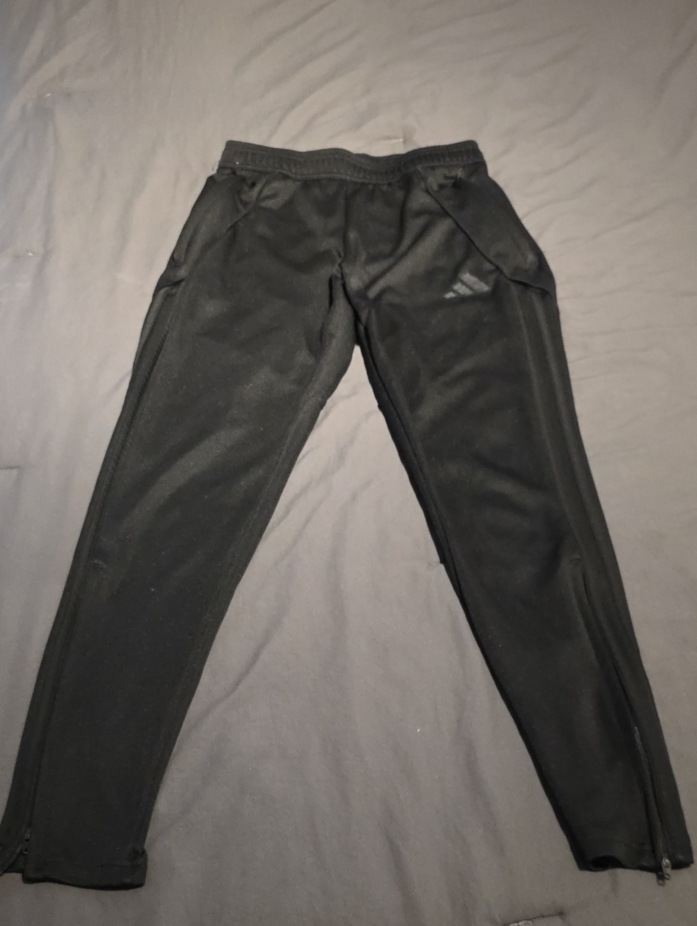 Adidas Women's Black Track Joggers with Zip Ankle